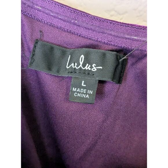 LULUS Glamorous Celebrations Purple Velvet Strapless Tulip Dress Womens Large - Picture 5 of 13